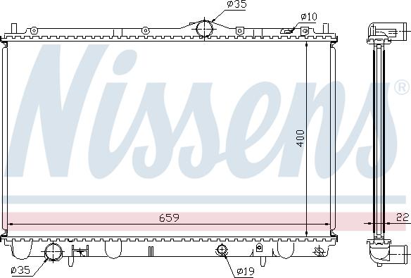 Nissens 65543A - Radiators, Motora dzesēšanas sistēma ps1.lv