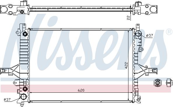 Nissens 65552A - Radiators, Motora dzesēšanas sistēma ps1.lv