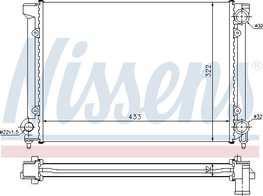 Nissens 651651 - Radiators, Motora dzesēšanas sistēma ps1.lv