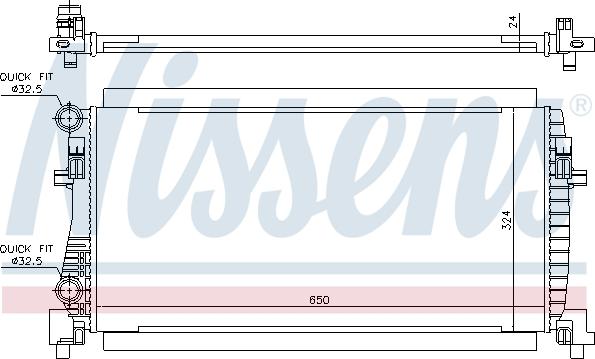 Nissens 693175 - Radiators, Motora dzesēšanas sistēma ps1.lv