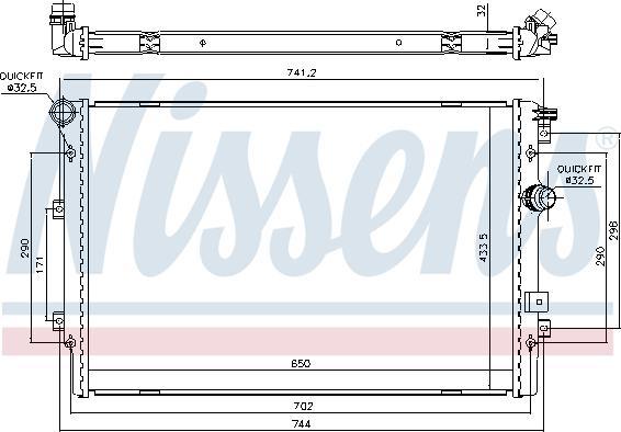 Nissens 65330 - Radiators, Motora dzesēšanas sistēma ps1.lv