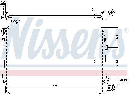 Nissens 65291A - Radiators, Motora dzesēšanas sistēma ps1.lv