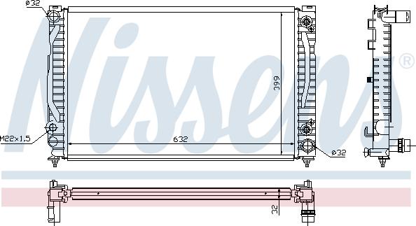 Nissens 690077 - Radiators, Motora dzesēšanas sistēma ps1.lv