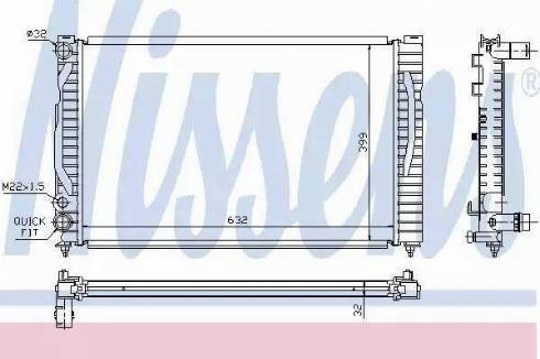 Nissens 60491A - Radiators, Motora dzesēšanas sistēma ps1.lv