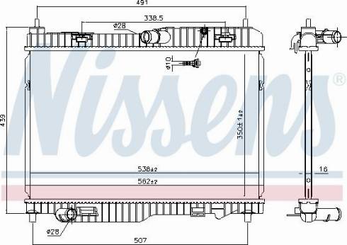 Nissens 606966 - Radiators, Motora dzesēšanas sistēma ps1.lv