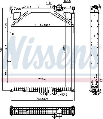 Nissens 606978 - Radiators, Motora dzesēšanas sistēma ps1.lv