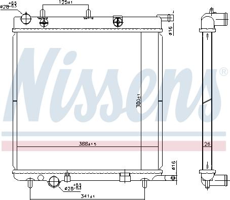 Nissens 606400 - Radiators, Motora dzesēšanas sistēma ps1.lv