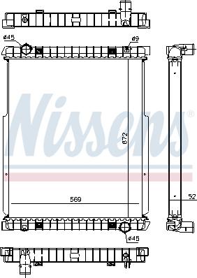 Nissens 606436 - Radiators, Motora dzesēšanas sistēma ps1.lv