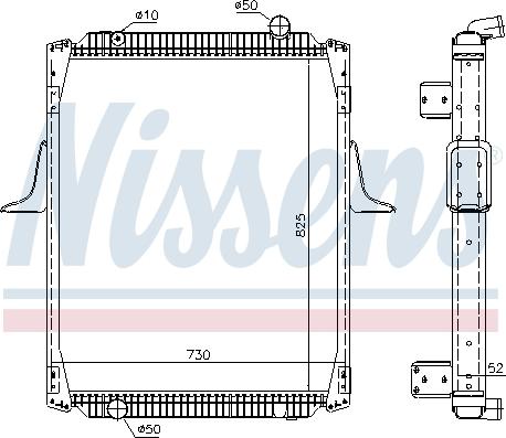 Nissens 606437 - Radiators, Motora dzesēšanas sistēma ps1.lv