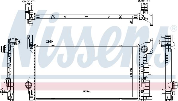 Nissens 606565 - Radiators, Motora dzesēšanas sistēma ps1.lv