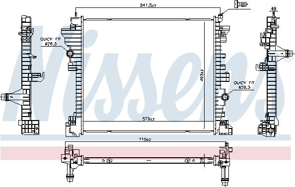 Nissens 606568 - Radiators, Motora dzesēšanas sistēma ps1.lv