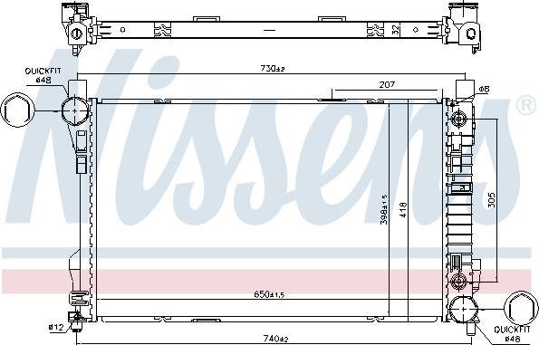 Nissens 606015 - Radiators, Motora dzesēšanas sistēma ps1.lv