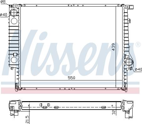 Nissens 60619A - Radiators, Motora dzesēšanas sistēma ps1.lv