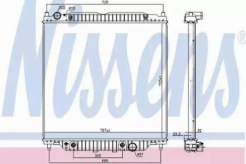 Nissens 606157 - Radiators, Motora dzesēšanas sistēma ps1.lv