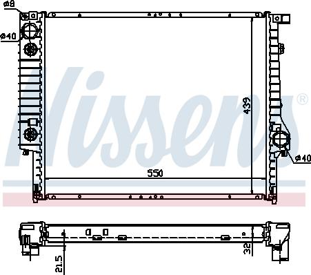 Nissens 60618A - Radiators, Motora dzesēšanas sistēma ps1.lv