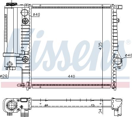 Nissens 60613A - Radiators, Motora dzesēšanas sistēma ps1.lv