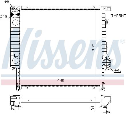 Nissens 690206 - Radiators, Motora dzesēšanas sistēma ps1.lv