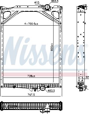 Nissens 606367 - Radiators, Motora dzesēšanas sistēma ps1.lv