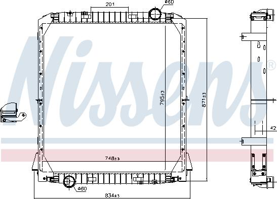 Nissens 606285 - Radiators, Motora dzesēšanas sistēma ps1.lv