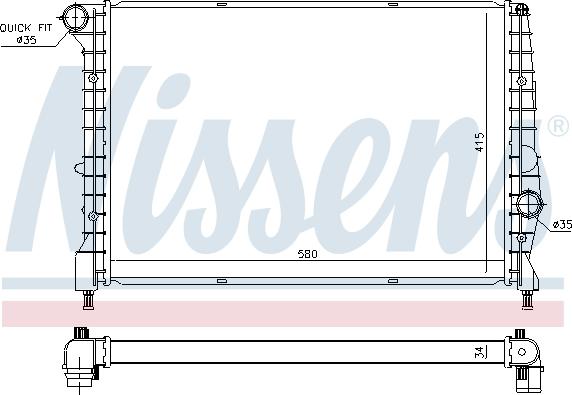 Nissens 696169 - Radiators, Motora dzesēšanas sistēma ps1.lv