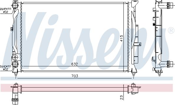 Nissens 699844 - Radiators, Motora dzesēšanas sistēma ps1.lv