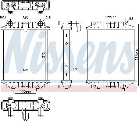 Nissens 60372 - Radiators, Motora dzesēšanas sistēma ps1.lv