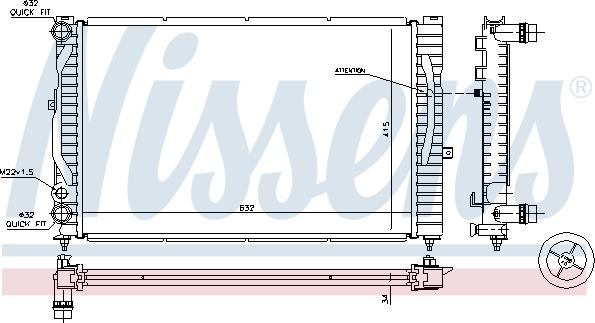 Nissens 698526 - Radiators, Motora dzesēšanas sistēma ps1.lv