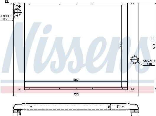 Nissens 60764 - Radiators, Motora dzesēšanas sistēma ps1.lv