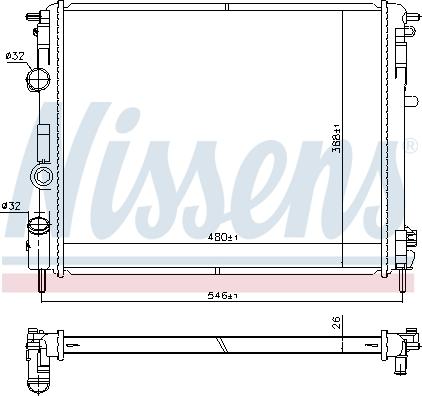 Nissens 607085 - Radiators, Motora dzesēšanas sistēma ps1.lv