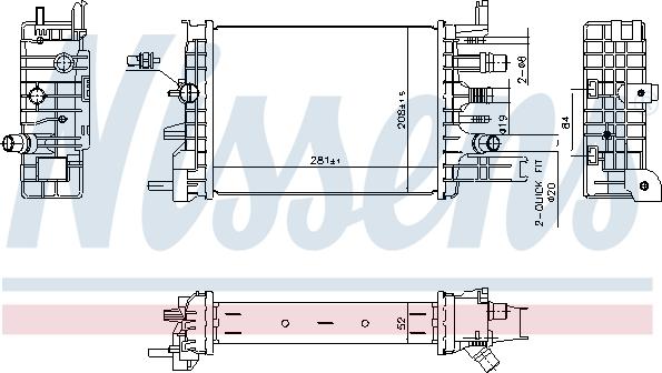 Nissens 607033 - Radiators, Motora dzesēšanas sistēma ps1.lv