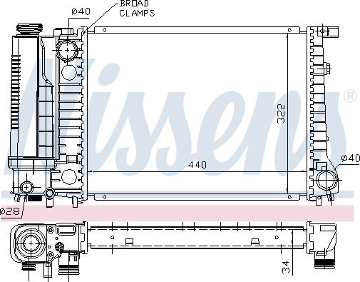 Nissens 60735A - Radiators, Motora dzesēšanas sistēma ps1.lv