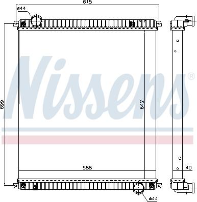 Nissens 61967 - Radiators, Motora dzesēšanas sistēma ps1.lv