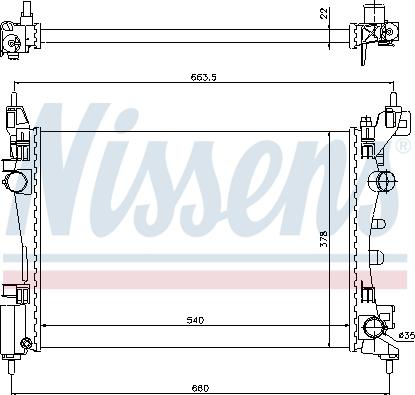 Nissens 695945 - Radiators, Motora dzesēšanas sistēma ps1.lv