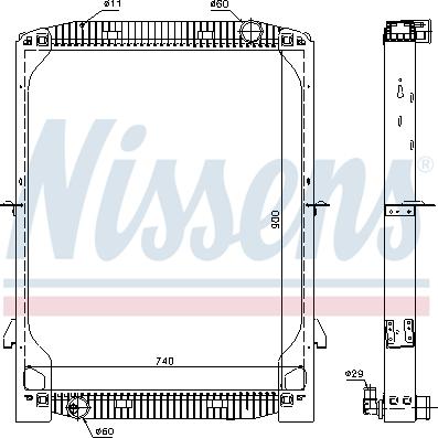 Nissens 61971A - Radiators, Motora dzesēšanas sistēma ps1.lv