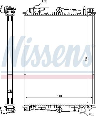 Nissens 614400 - Radiators, Motora dzesēšanas sistēma ps1.lv