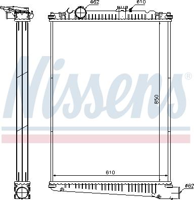 Nissens 614410 - Radiators, Motora dzesēšanas sistēma ps1.lv