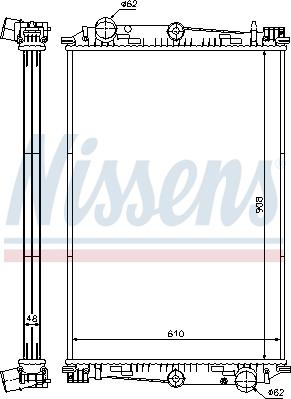 Nissens 614270 - Radiators, Motora dzesēšanas sistēma ps1.lv