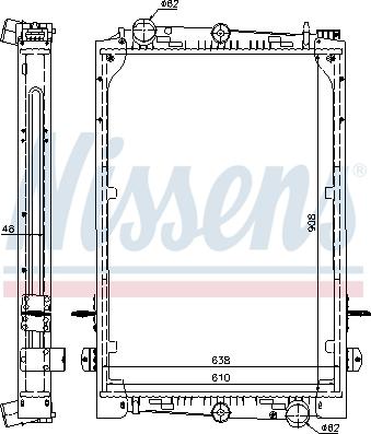 Nissens 61427A - Radiators, Motora dzesēšanas sistēma ps1.lv