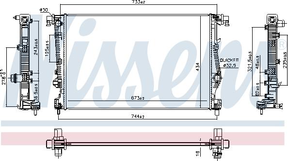 Nissens 61042 - Radiators, Motora dzesēšanas sistēma ps1.lv