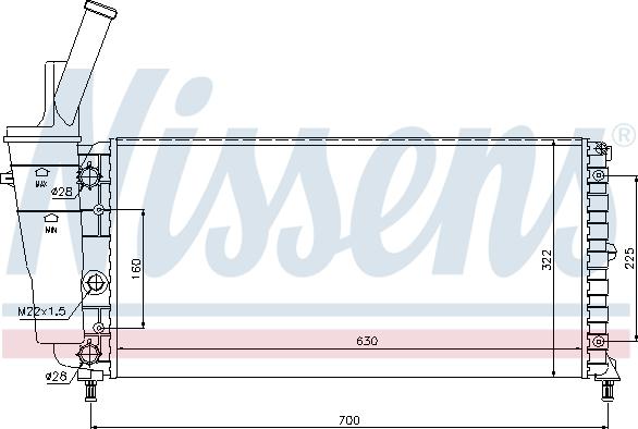 Nissens 697488 - Radiators, Motora dzesēšanas sistēma ps1.lv