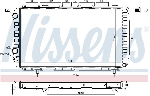 Nissens 694914 - Radiators, Motora dzesēšanas sistēma ps1.lv