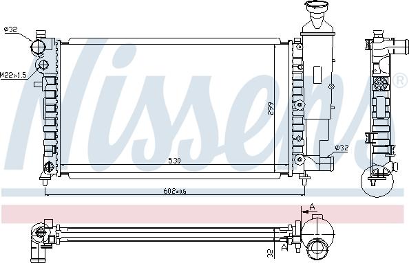 Nissens 699104 - Radiators, Motora dzesēšanas sistēma ps1.lv