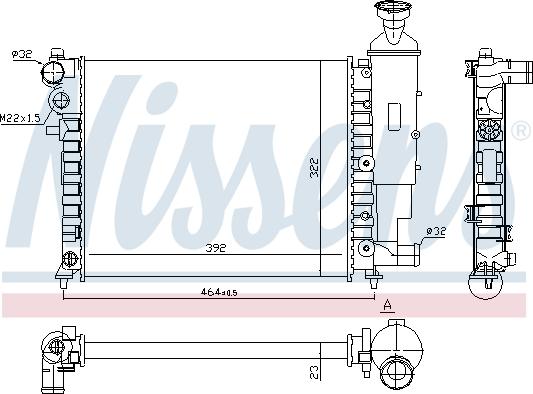 Nissens 690963 - Radiators, Motora dzesēšanas sistēma ps1.lv