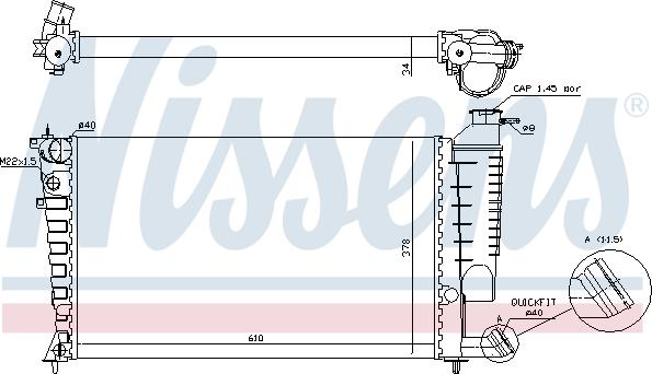 Nissens 61318A - Radiators, Motora dzesēšanas sistēma ps1.lv