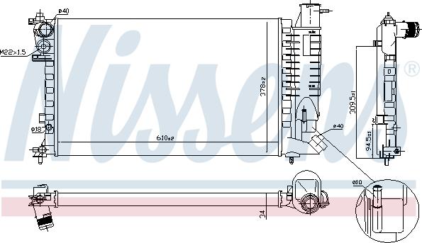 Nissens 690775 - Radiators, Motora dzesēšanas sistēma ps1.lv