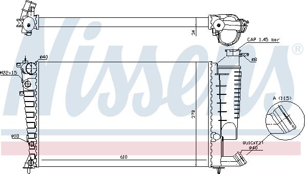 Nissens 690641 - Radiators, Motora dzesēšanas sistēma ps1.lv