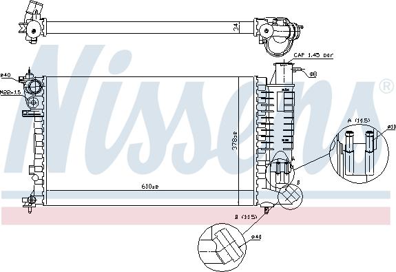 Nissens 690667 - Radiators, Motora dzesēšanas sistēma ps1.lv