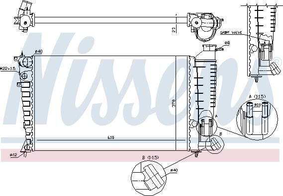 Nissens 690733 - Radiators, Motora dzesēšanas sistēma ps1.lv