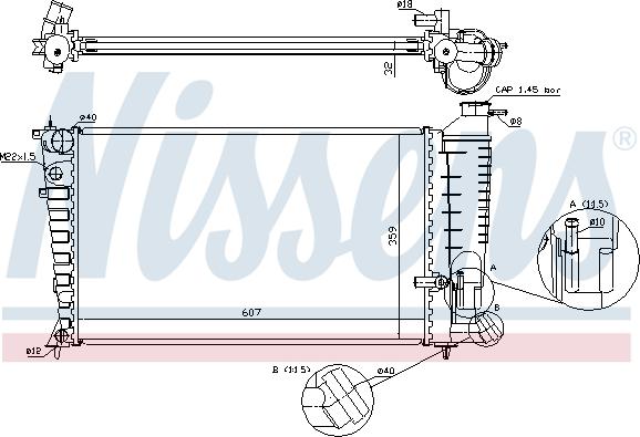 Nissens 61329A - Radiators, Motora dzesēšanas sistēma ps1.lv