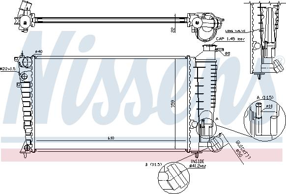 Nissens 693838 - Radiators, Motora dzesēšanas sistēma ps1.lv